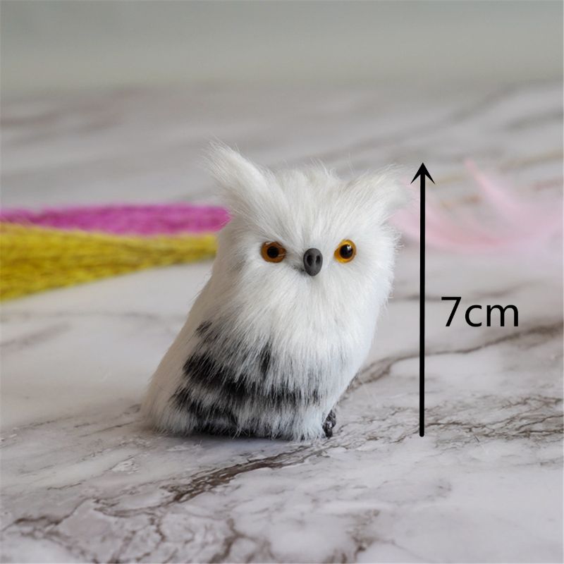 7cm Snowy Owl Plush Toy for Whimsical Shelf Decor