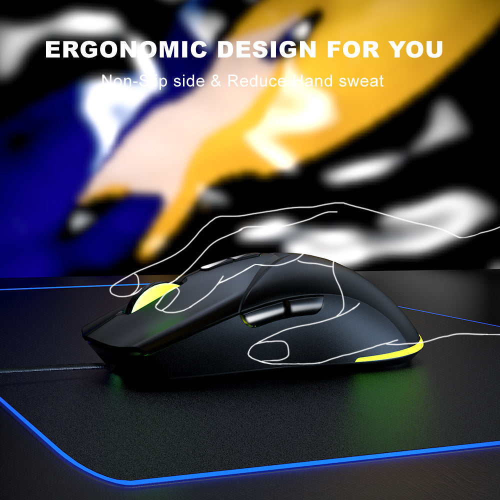 Wired RGB Gaming Mouse 7200 DPI with Non-Slip Grip