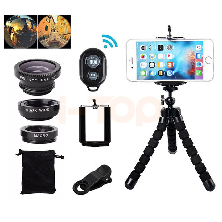 Phone Camera Lens Kit: Fisheye, Wide Angle & Macro