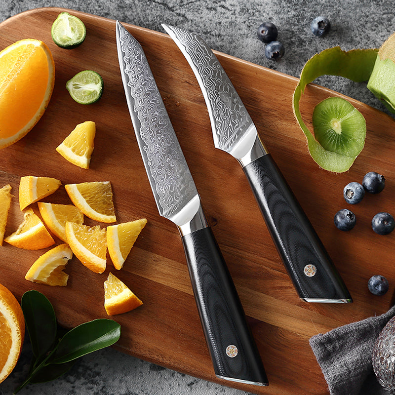 7-Piece Damascus Knife Set, VG10 Steel, Long-Lasting Edge