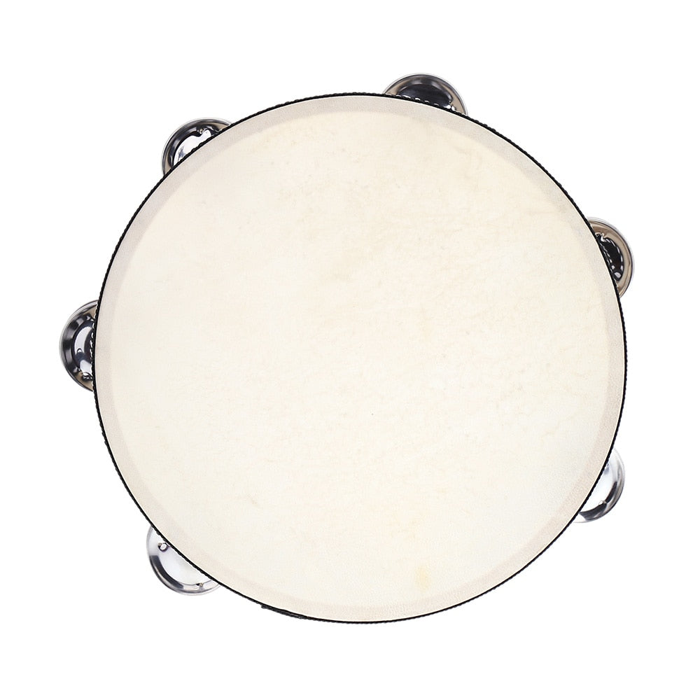 Tambourine Drum with Double-Row Jingles for Kids' Music