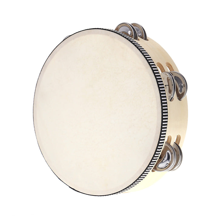 Tambourine Drum with Double-Row Jingles for Kids' Music