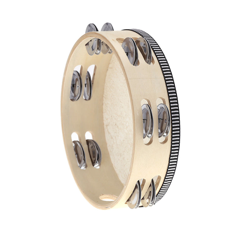Tambourine Drum with Double-Row Jingles for Kids' Music