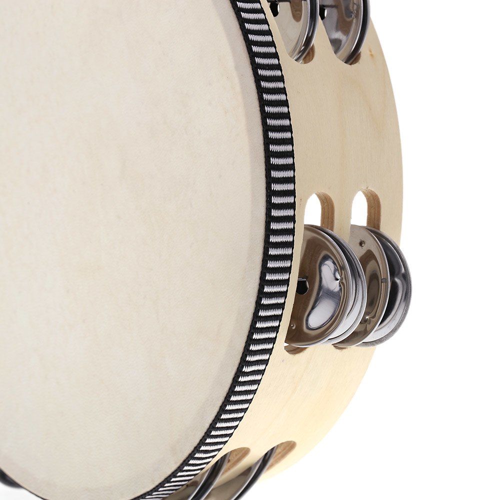 Tambourine Drum with Double-Row Jingles for Kids' Music