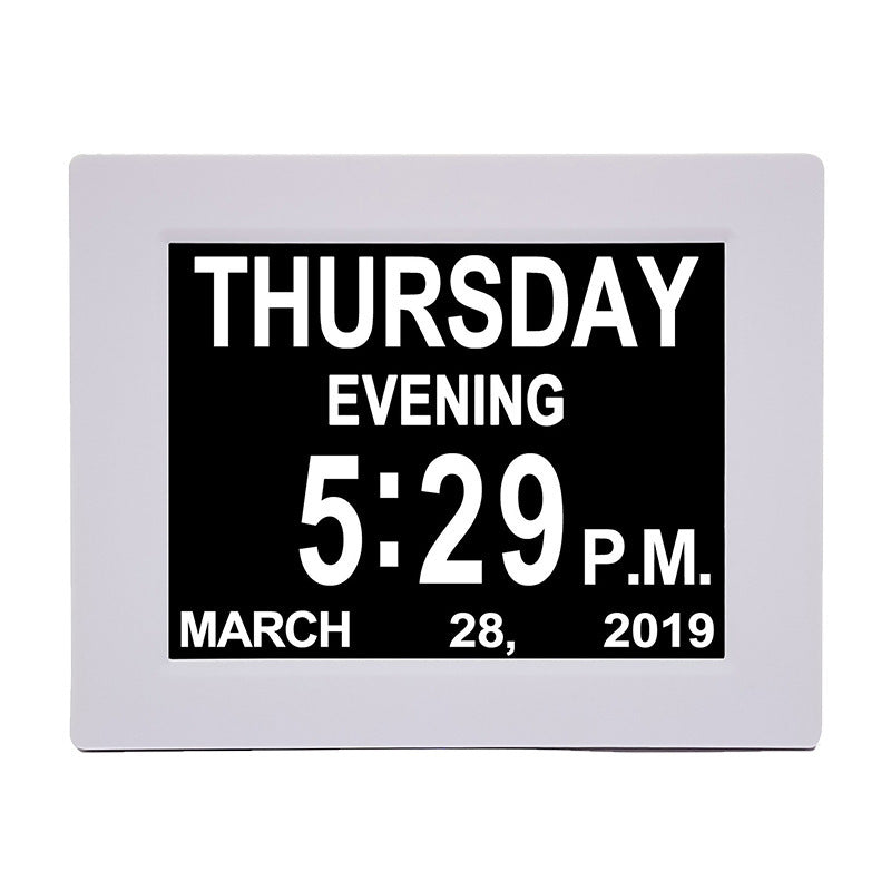 8-Inch Digital Calendar Clock with Large Easy-Read Display
