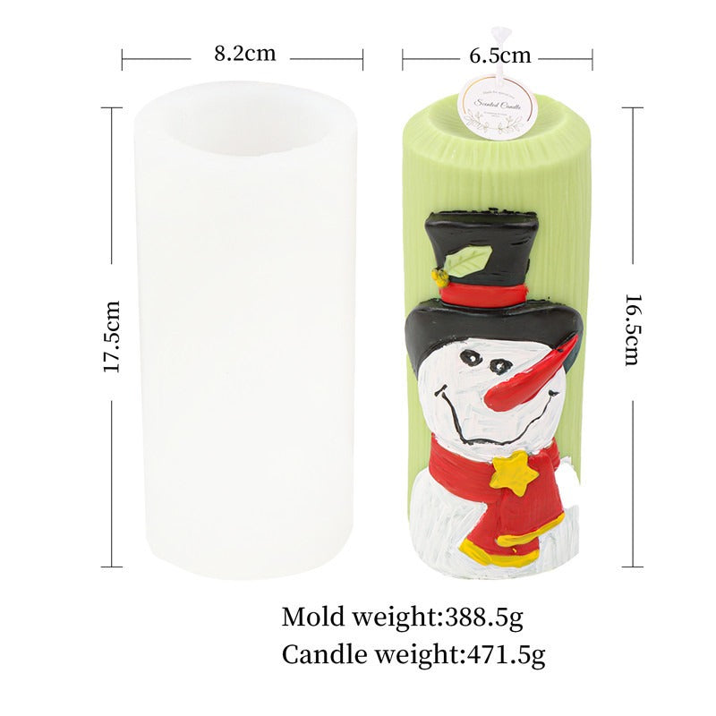 Christmas Candle Molds for Nordic-Style Pillar Decor