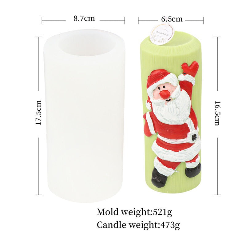 Christmas Candle Molds for Nordic-Style Pillar Decor