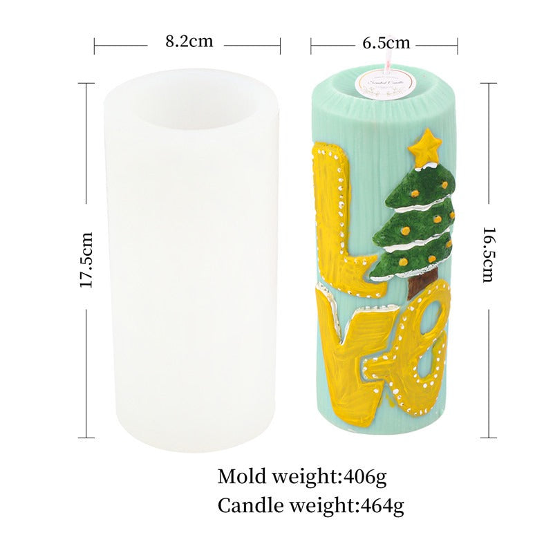 Christmas Candle Molds for Nordic-Style Pillar Decor