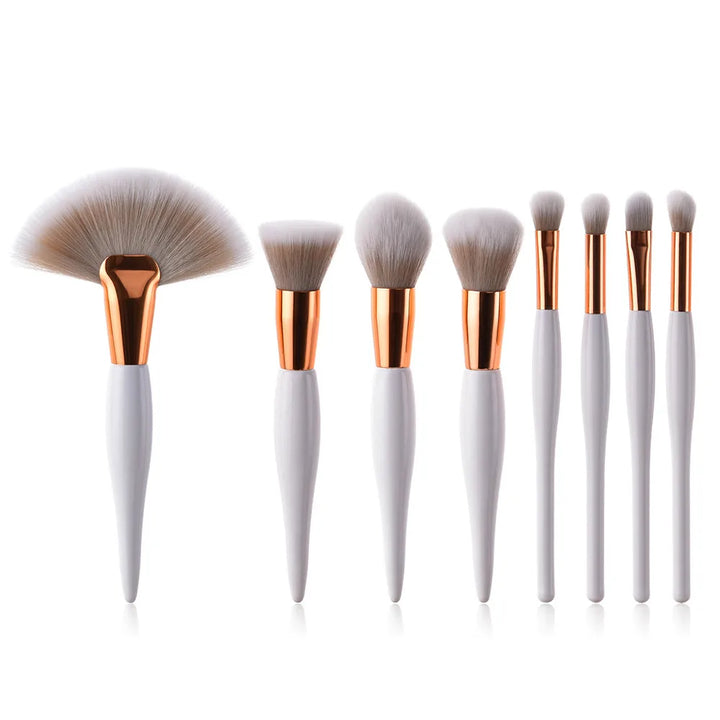 8-Piece Makeup Brush Set — Flawless Foundation to Lip
