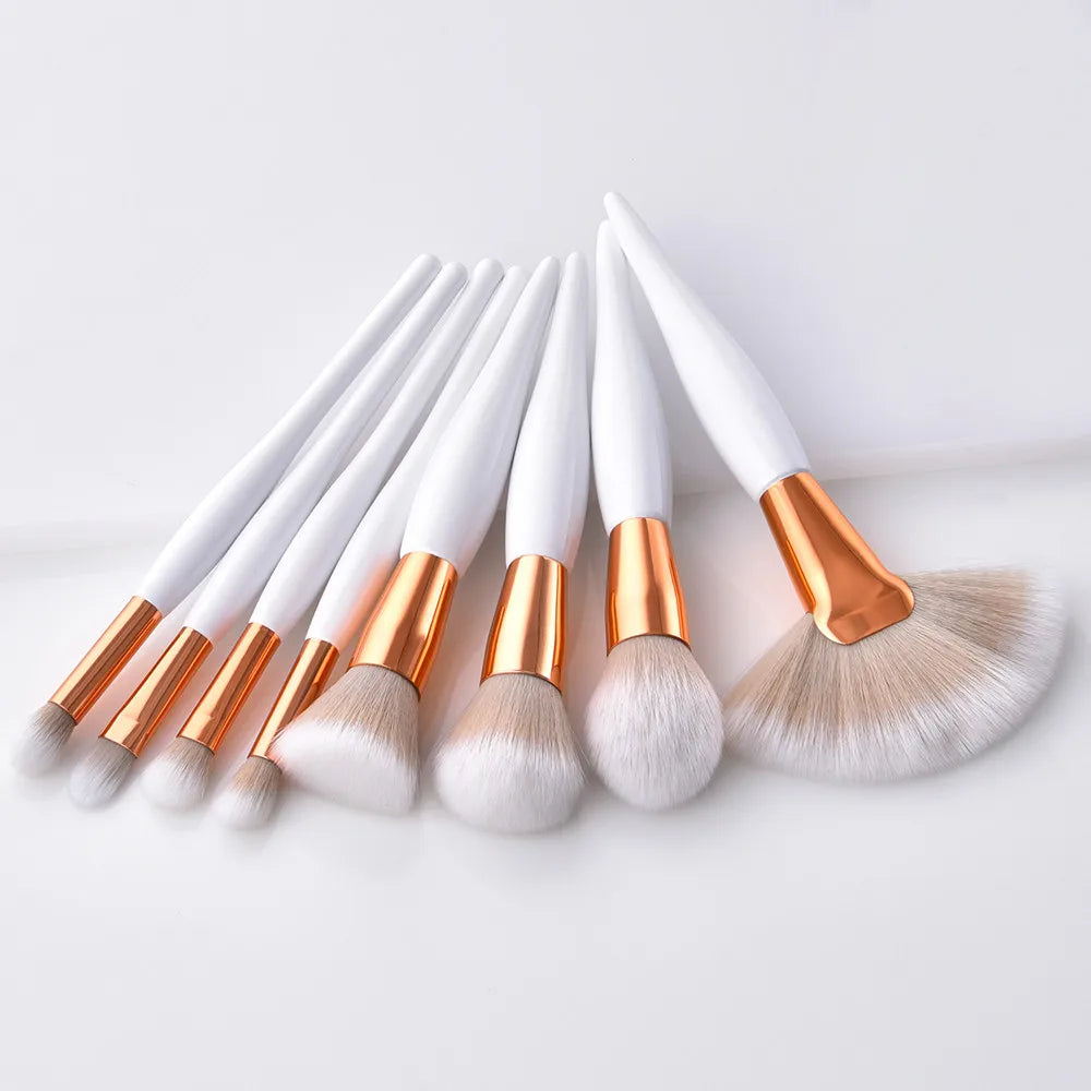 8-Piece Makeup Brush Set — Flawless Foundation to Lip
