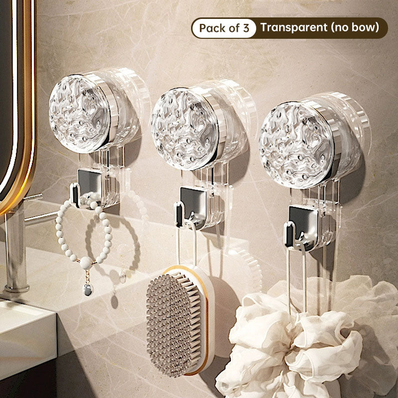 Clear Suction Cup Bathroom Hook, No-Drill Towel Hook