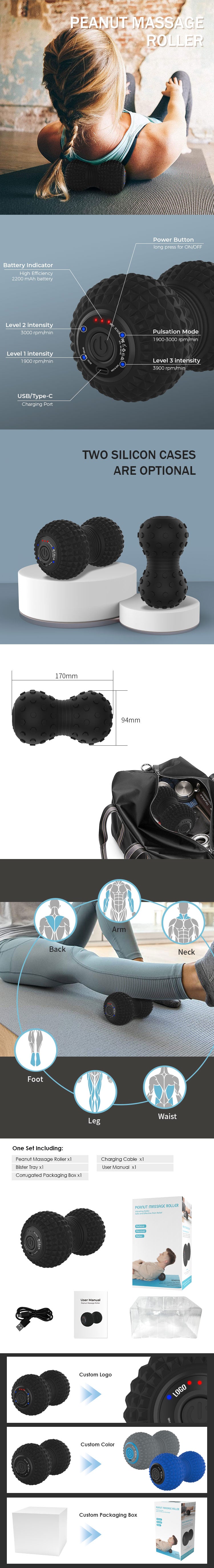 Vibrating Peanut Massage Ball — Deep Tissue Myofascial Release