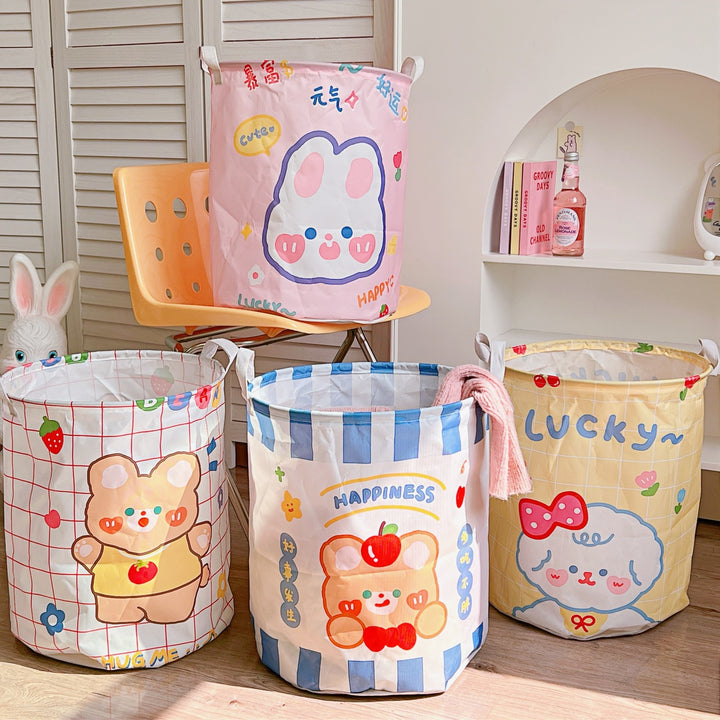 Foldable Cartoon Laundry Basket for Bedroom and Toys