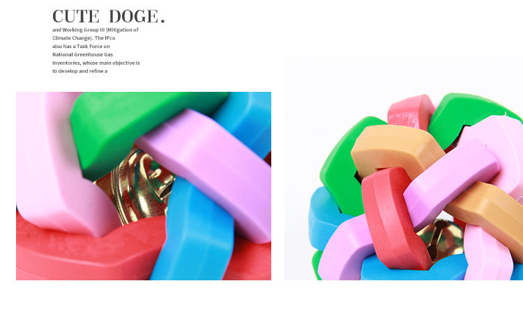 Dog Bell Ball Toy for Engaging Chew, Fetch & Indoor Play