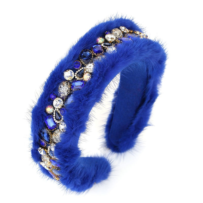 Women's Jeweled Hair Hoop for Glamorous Party Style