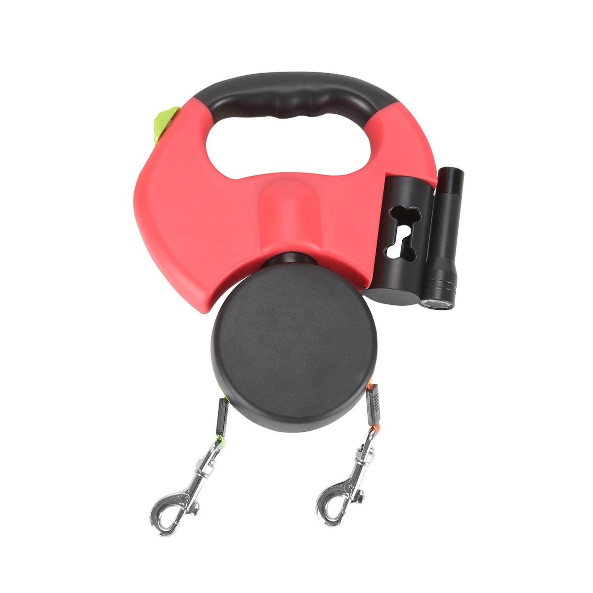 Dual Retractable Dog Leash for Two Tangle-Reduced Walks