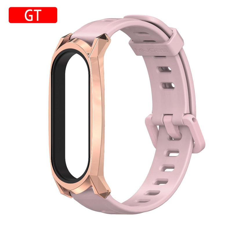 Xiaomi Mi Band 5 Strap With Metal Frame, Silicone Fit
