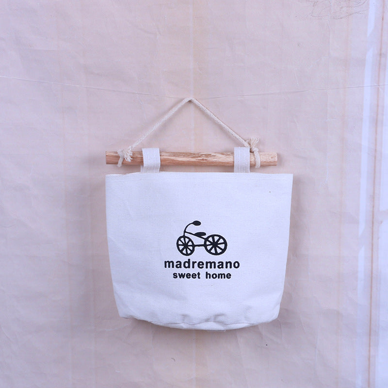 Wall-Mounted Cotton Canvas Storage Bag for Small Items