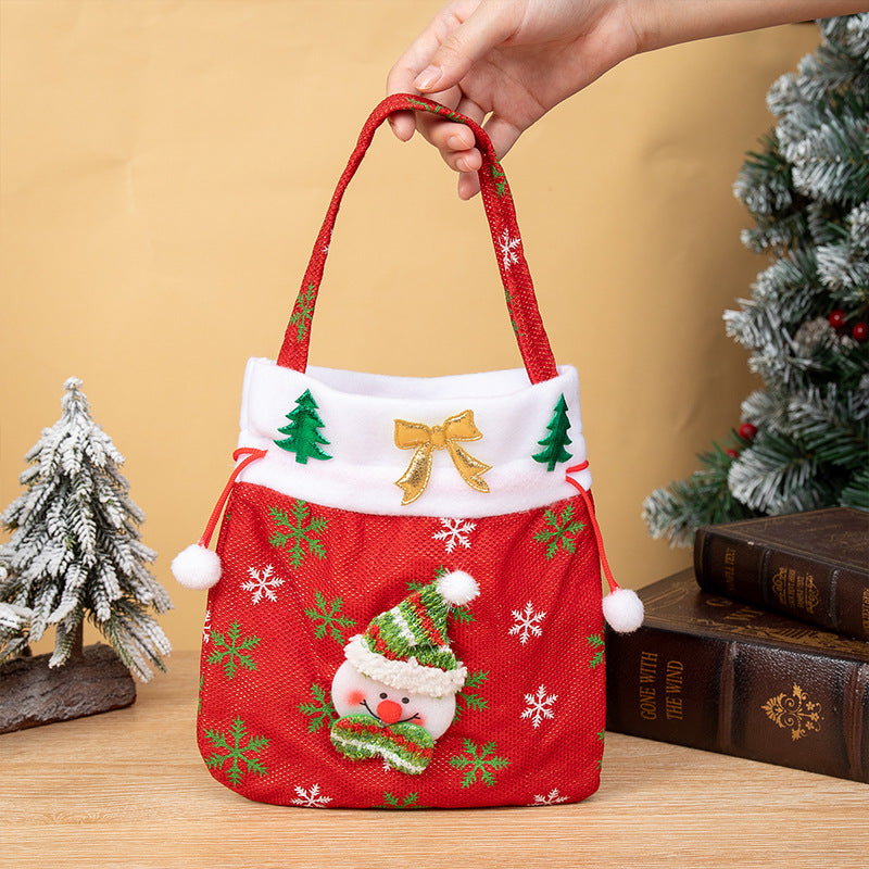Christmas Gift Bag – Reusable Santa Treat Pouch Decor