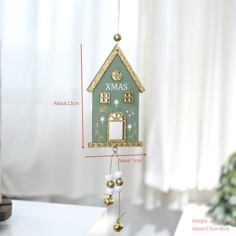 Christmas Wooden House Ornaments for Festive Displays