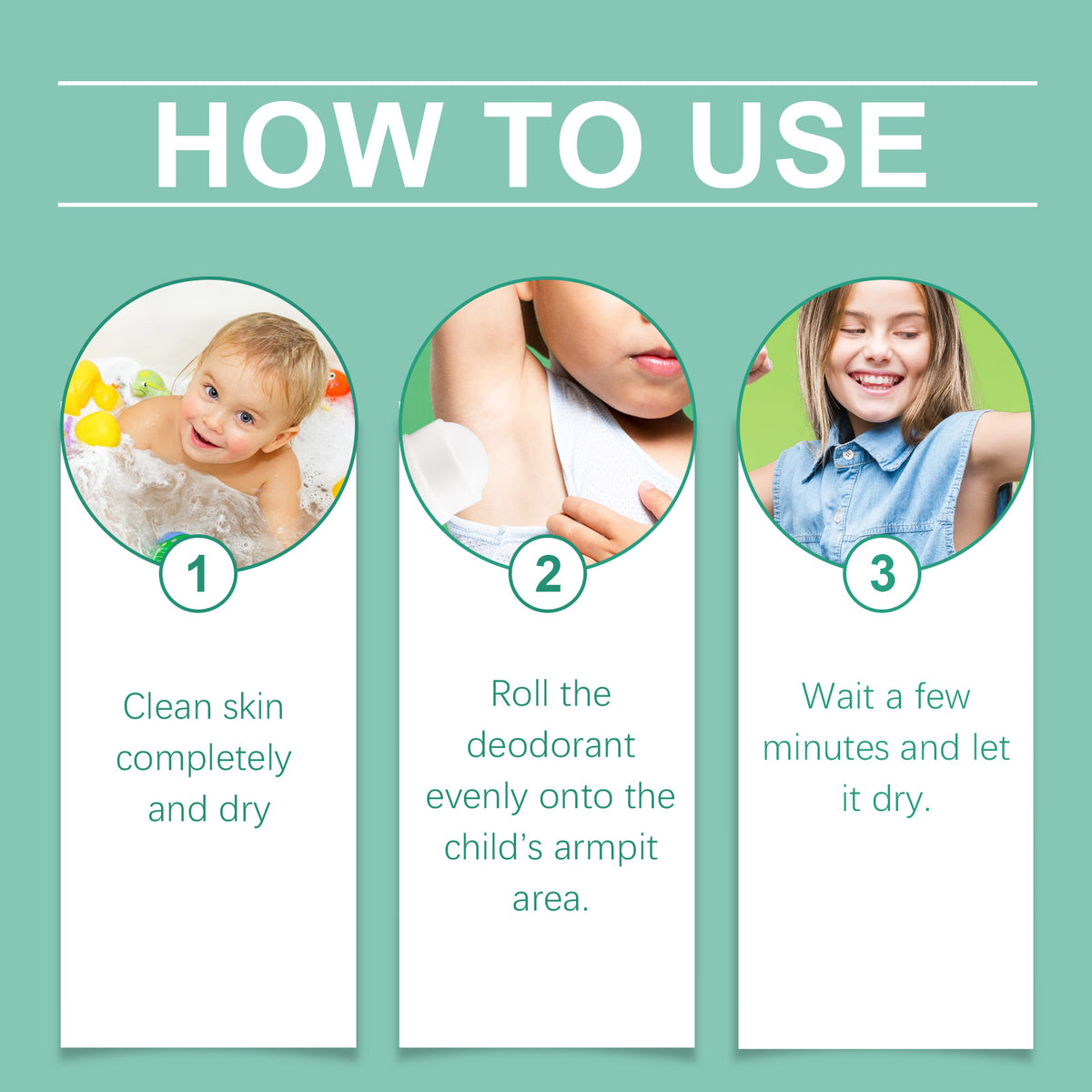 Kids Deodorant Roll-On for Gentle Daily Freshness