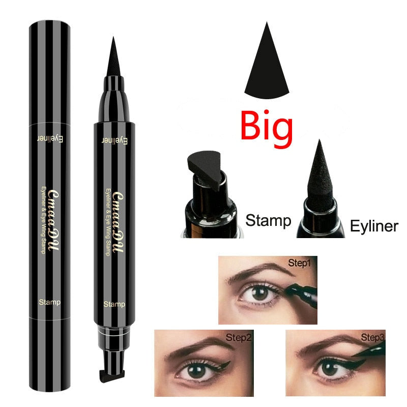 2-in-1 Stamp Eyeliner Pen for Sharp, Symmetrical Wings