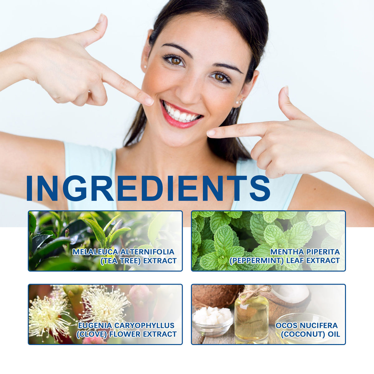 Coconut Mint Mouth Wash for Whiter Teeth & Fresh Breath