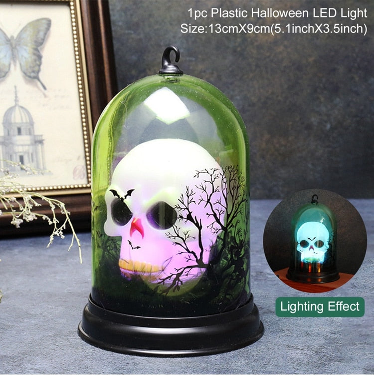 Halloween Retro Lantern With Eerie Multicolor Glow
