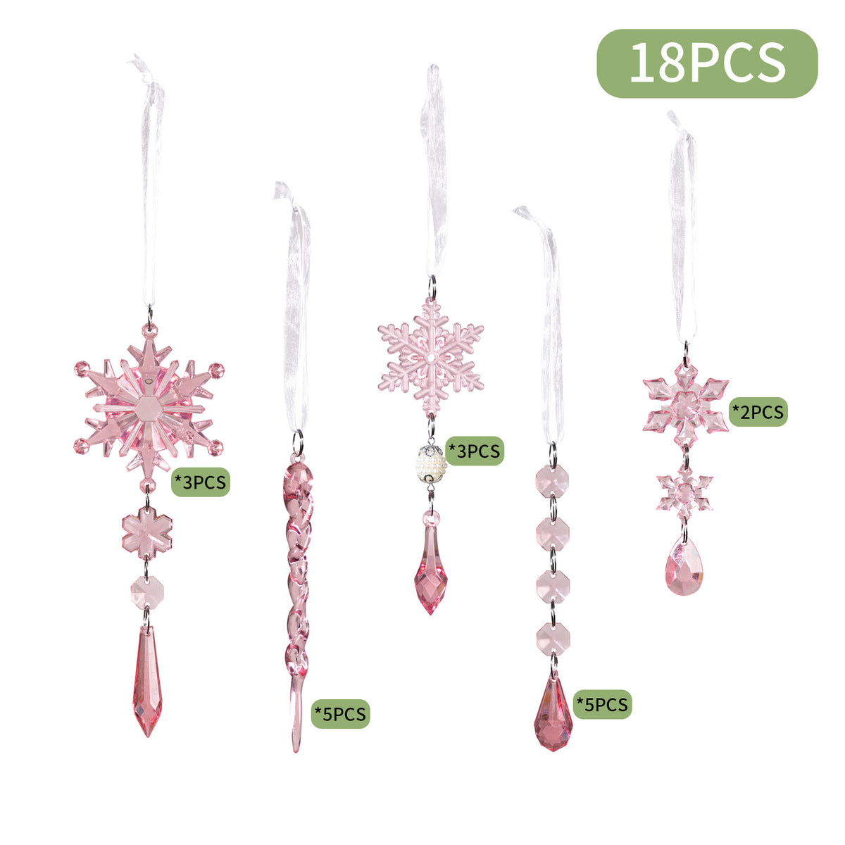 Snowflake Christmas Ornaments for Sparkling Trees