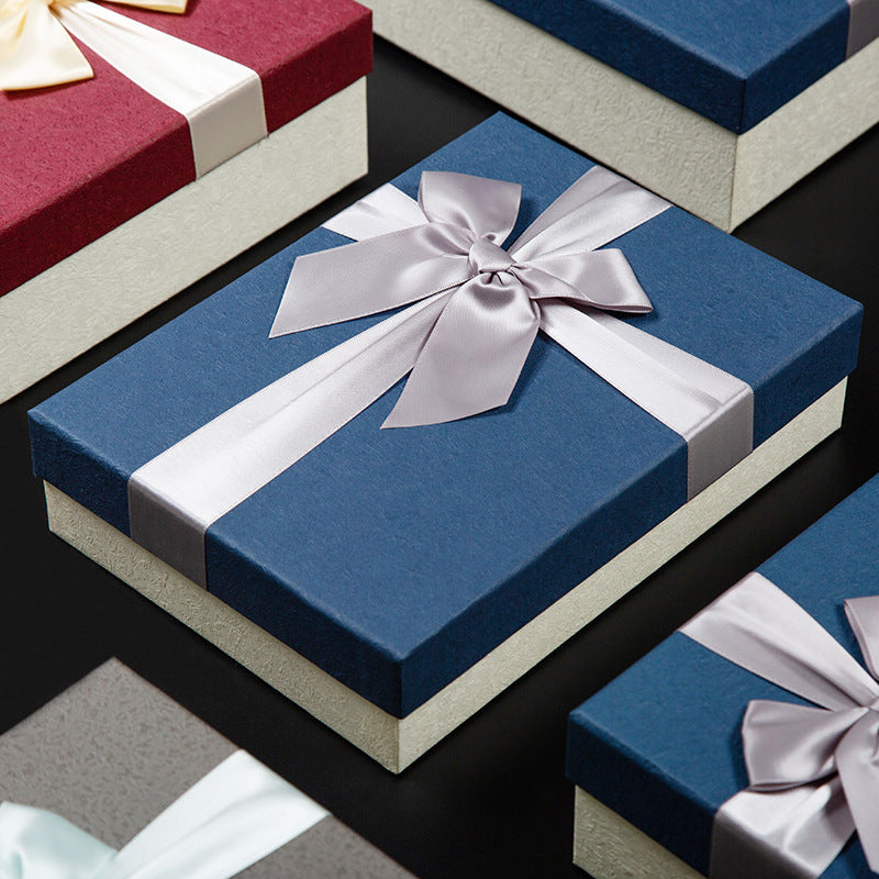 Premium Boys Birthday Gift Box with Satin Bow Ribbon