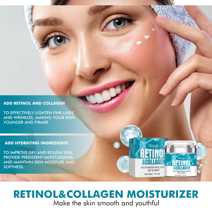 Retinol Collagen Face Moisturizer for Fine Lines & Dry Skin