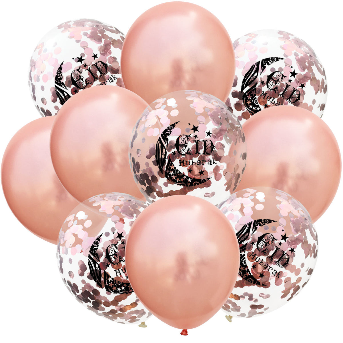 Ramadan Kareem Balloon Set With Confetti Sparkle Decor
