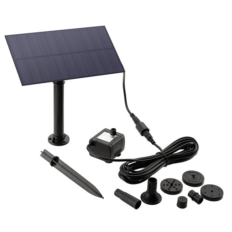 Solar Garden Fountain with 1.5W Panel and Spray Nozzles