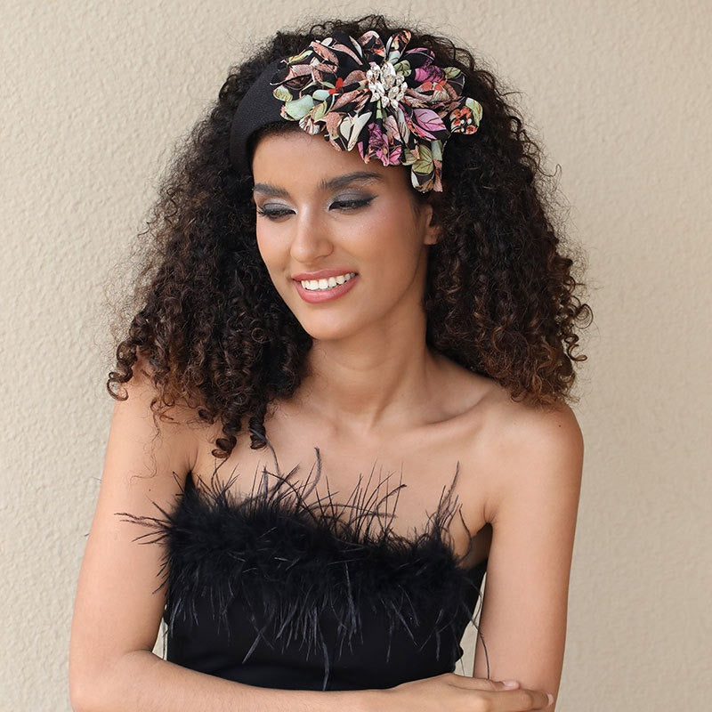 Jeweled Floral Headband for Bold Statement Occasion Looks