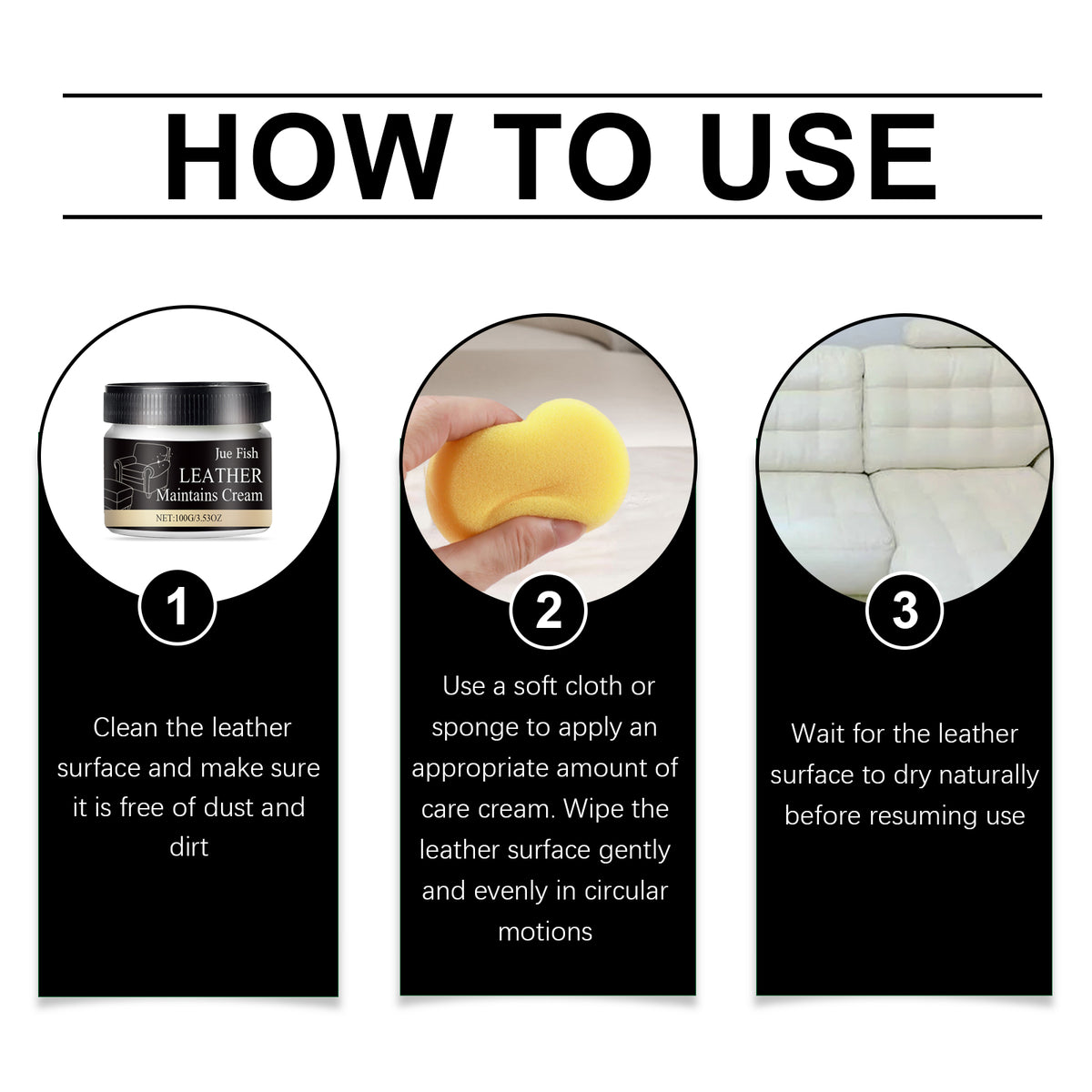 Leather Repair Cream for Sofas, Car Seats and Bags