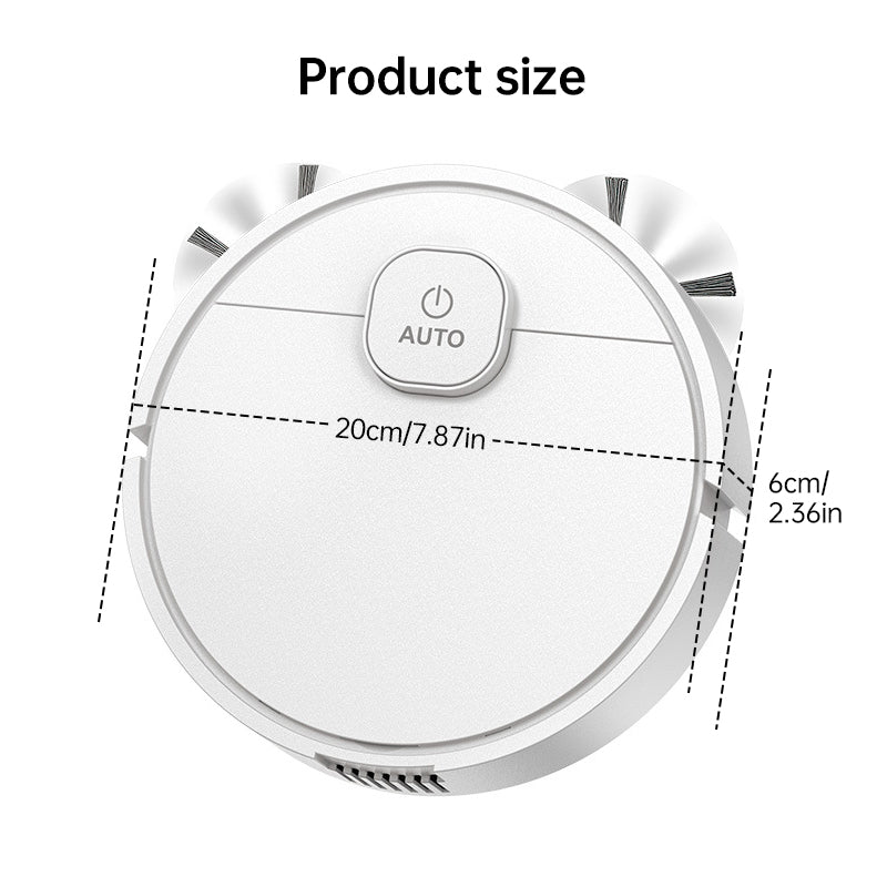 3-in-1 Robot Vacuum: 1000Pa Auto-Clean for Pet Hair