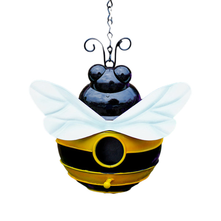 Metal Bumblebee Bird House Garden Decor for Winter