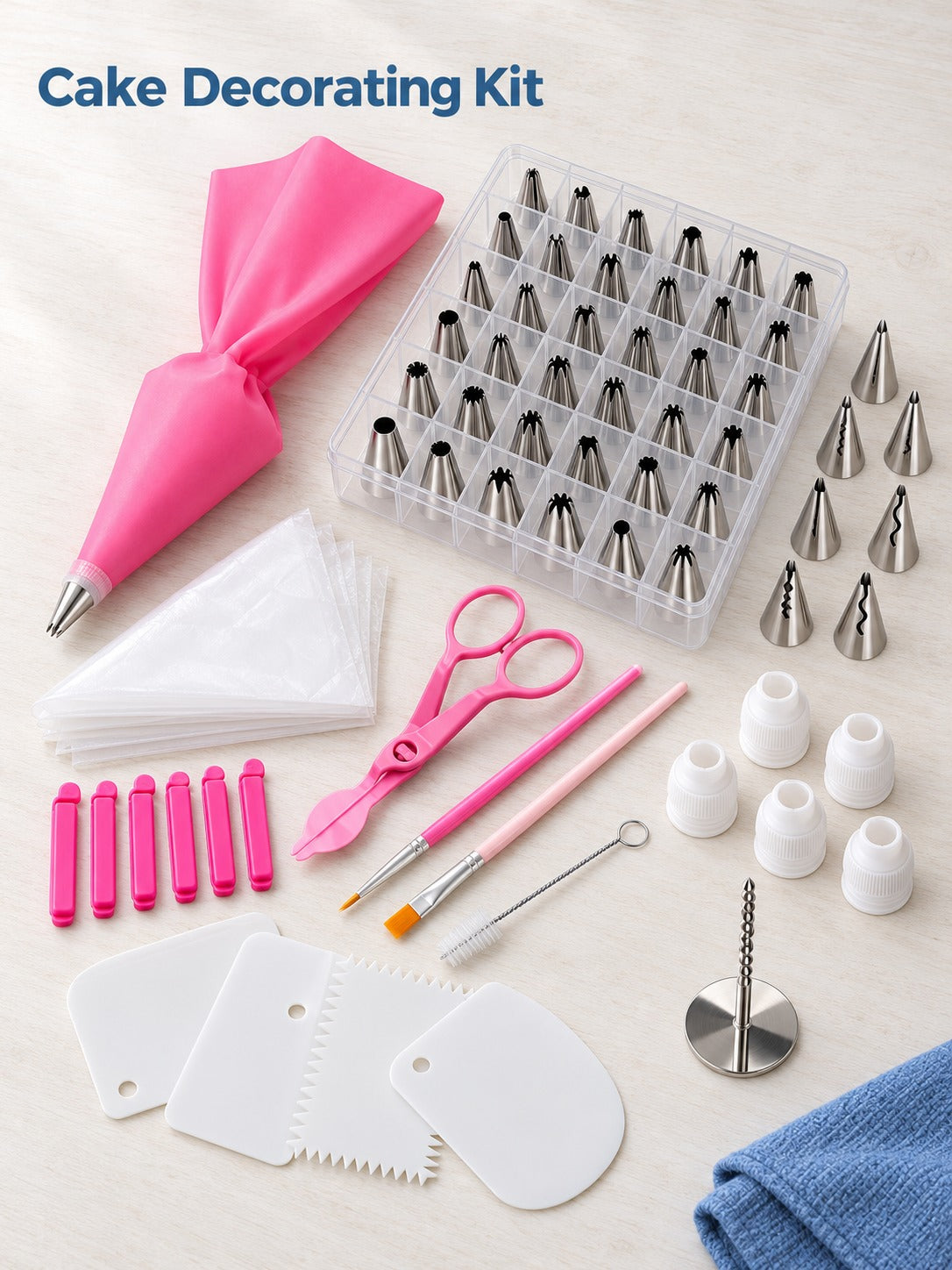 83-Piece Cake Decorating Kit Set with 44 Piping Tips