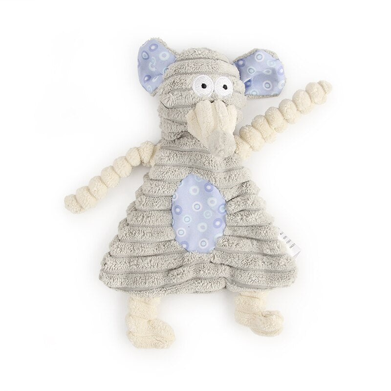 Corduroy Squeak Toy for Small Dogs and Puppies, Plush
