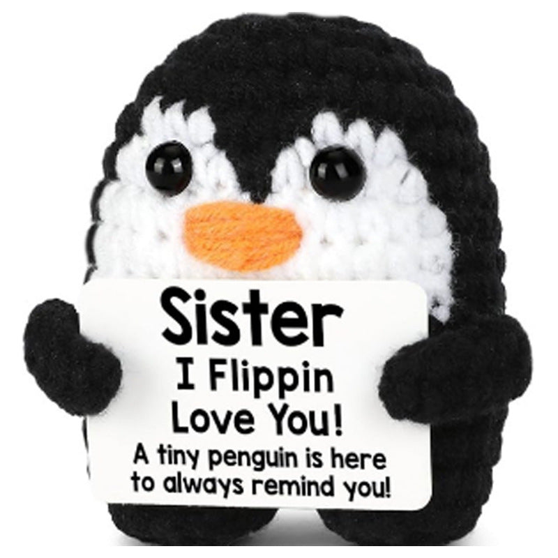 Handmade Knitted Gift Doll With Heartfelt Message