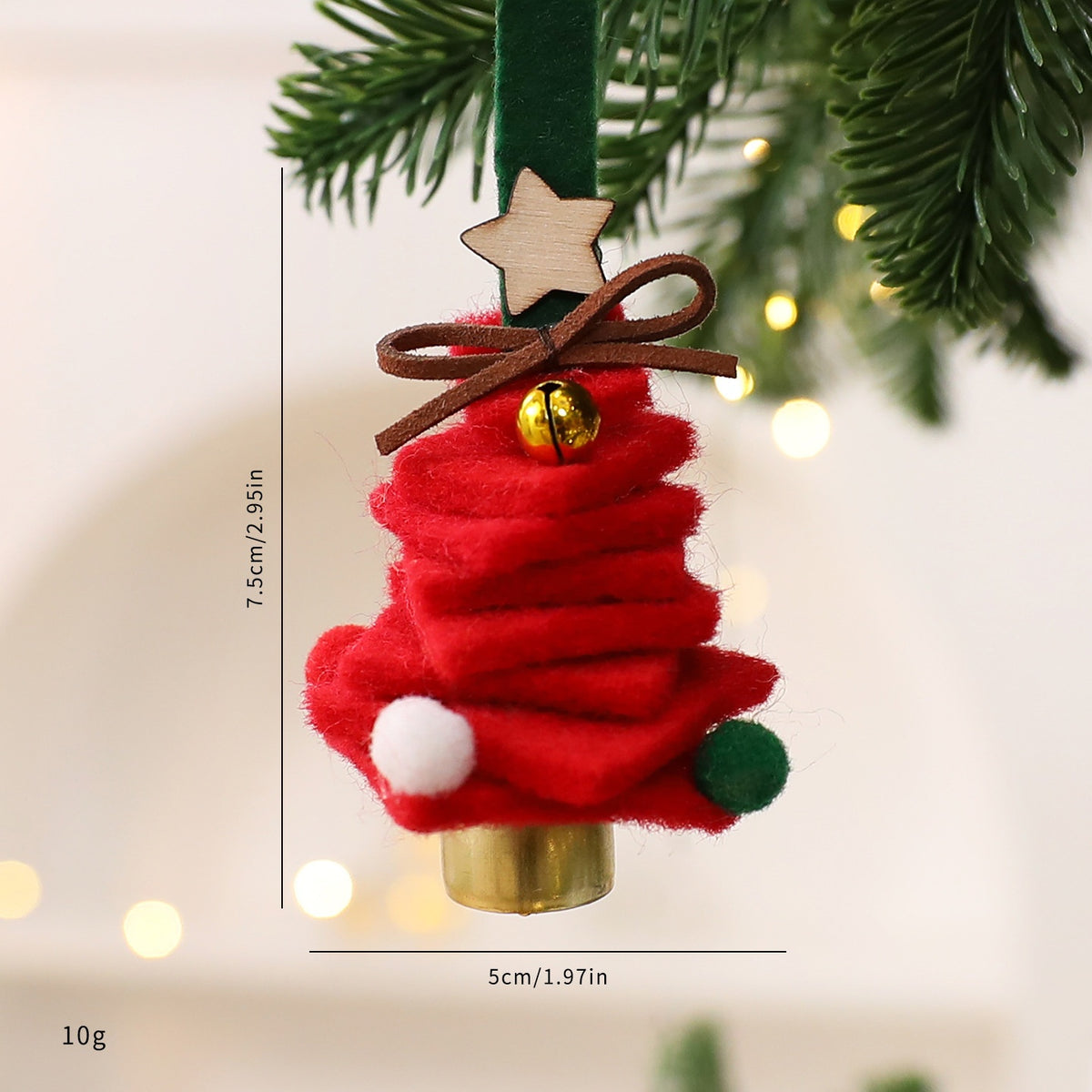 Felt Christmas Wreath Ornament Cozy Holiday Tree Decor