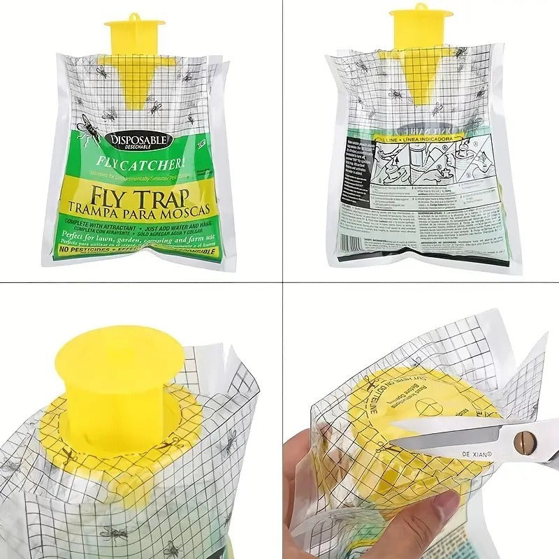 Rainproof Outdoor Fly Trap Bag for Yard and Garden Flies