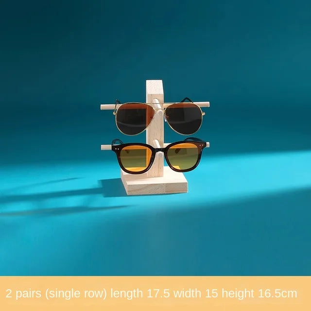 Solid Wood Glasses Display Rack for Eyewear Storage