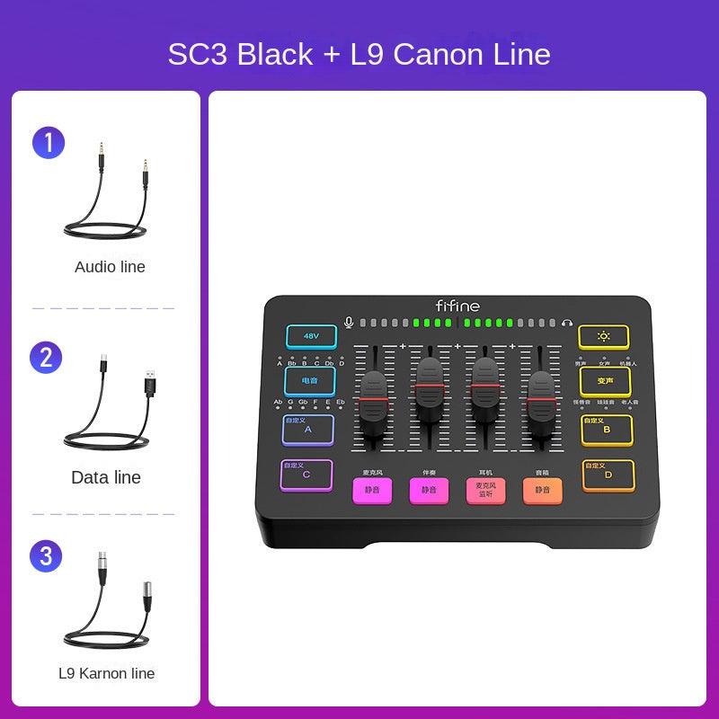 USB Streaming Mic Kit with Mixer and Voice Effects