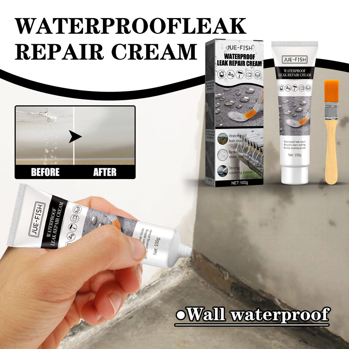 Waterproof Wall Repair Plaster for Household Leak Sealing
