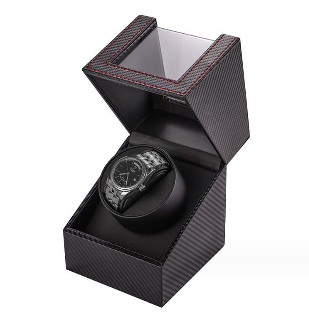 Watch Winder for Automatic Watches, Carbon-Look Box