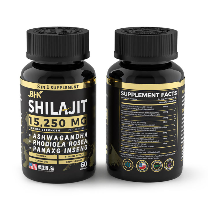 Shilajit 15,250 MG Extra Strength — 8-in-1 Adaptogen