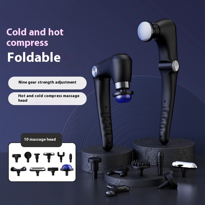 Handheld Massage Gun with Hot and Cold Compress Head