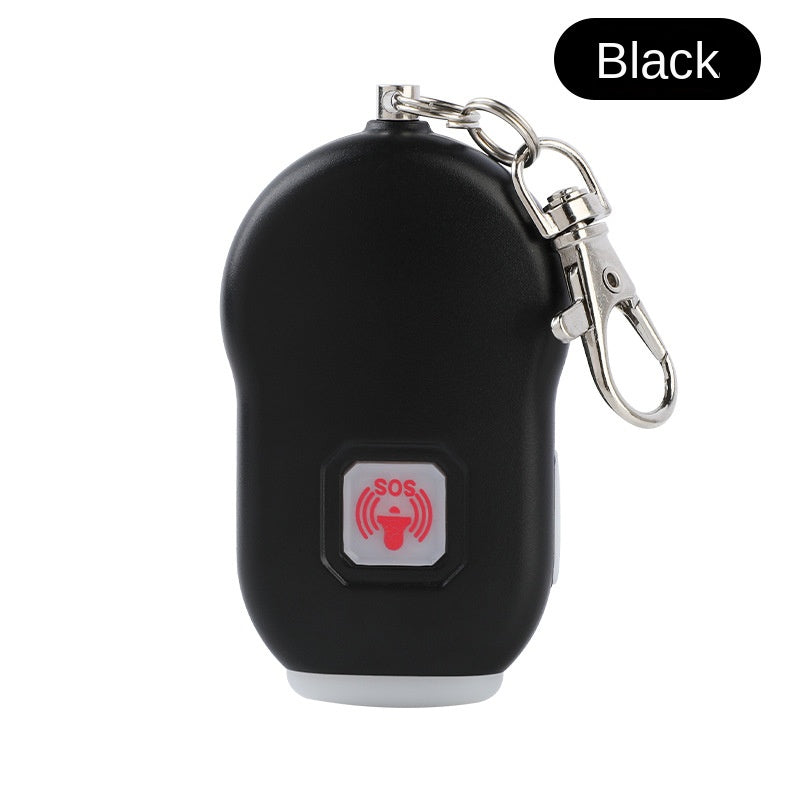 Rechargeable SOS Personal Alarm Keychain with LED Light