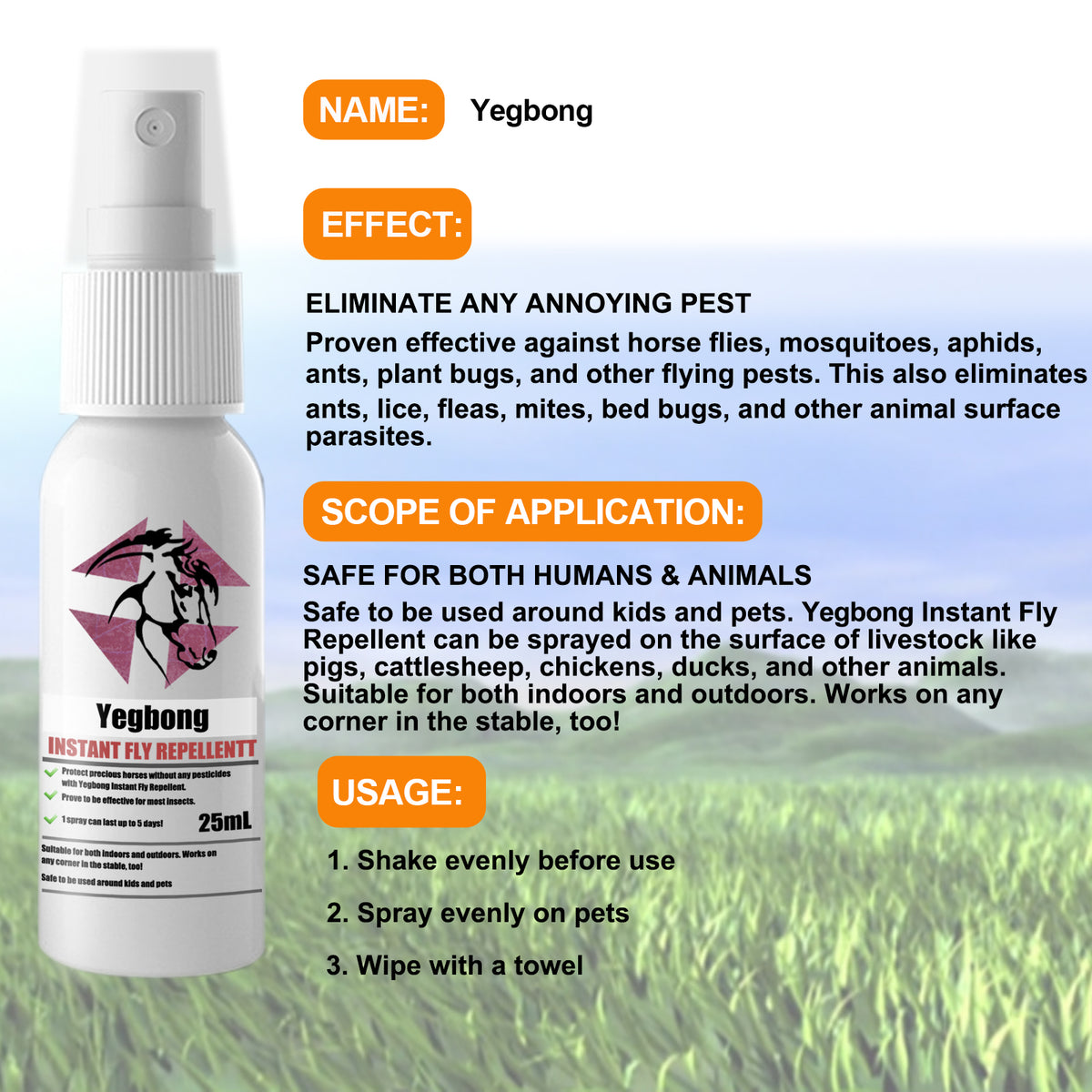 Pet Flea And Tick Spray For Cats & Dogs, 25ml Bottle